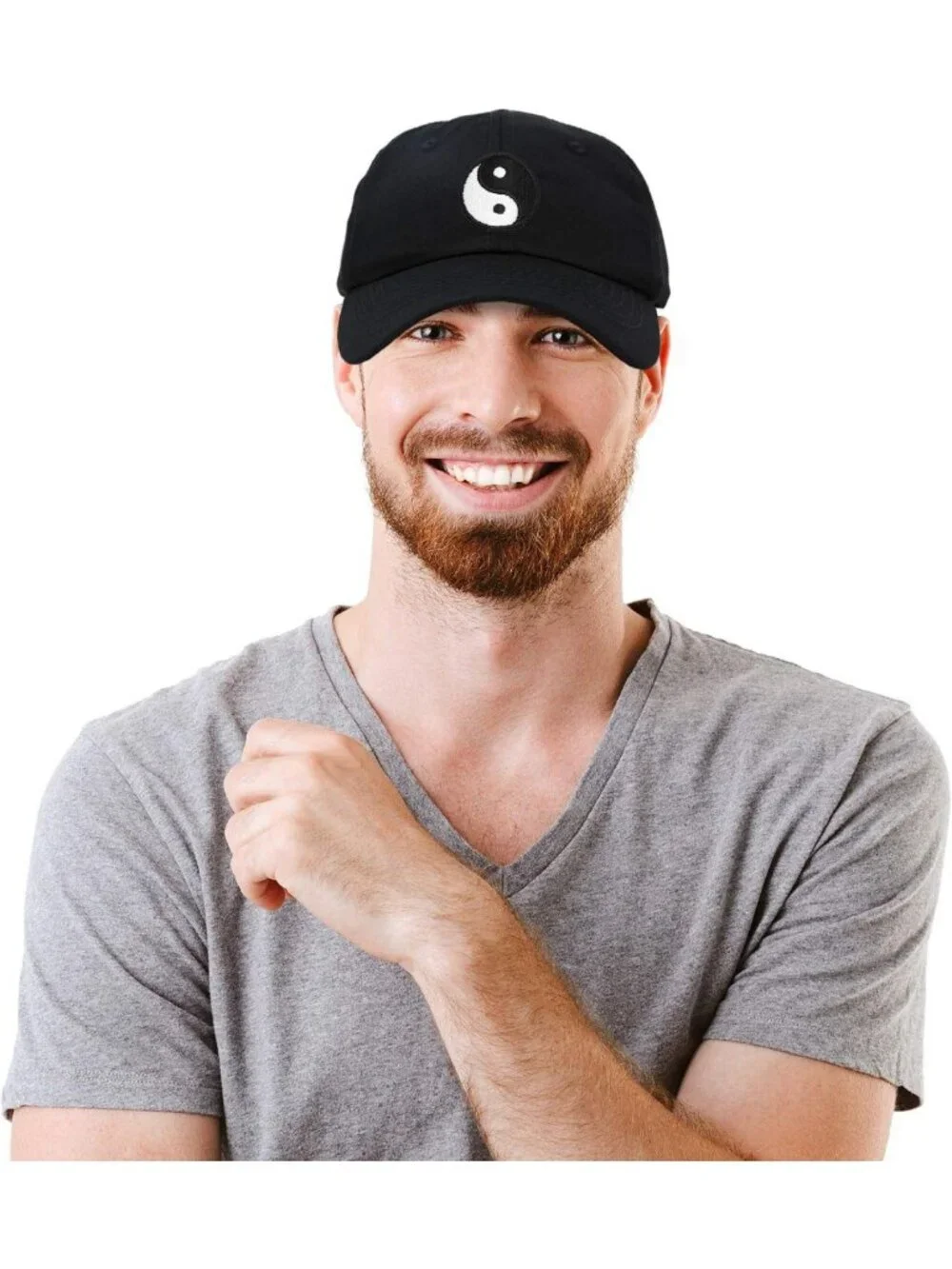 Zen Ying Yang Dad Hat | Black Baseball Cap for Peace & Balance Lovers